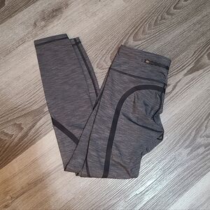 Lululemon Gray Leggings with Black Details Size 4